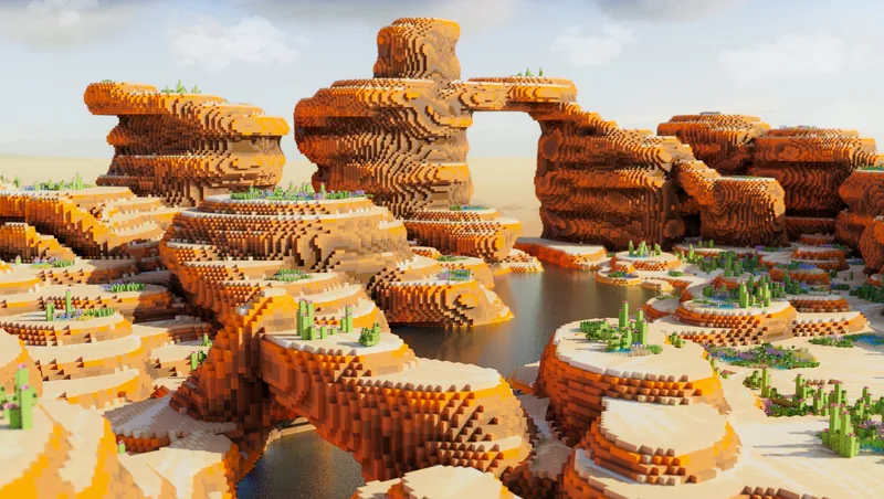 Crimson Canyon — red rock desert with arches and cacti